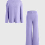 Conjunto de 2 Peças: Sweater Casual Largo e Calças Macias