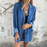 Rita - Um Blazer Descontraído em Denim