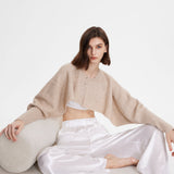 Cardigan Cropped Aconchegante com Botões