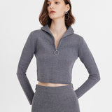 Conjunto de 2 Peças: Sweater de Gola Alta e Vestido com Fenda