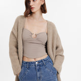 Cardigan Solto e Aconchegante com Cinto e Bolsos