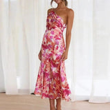 Sienna – Vestido Maxi Assimétrico com Padrão Floral