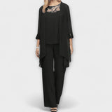 Constanza - Conjunto de Malha de 3 Peças com Cardigan
