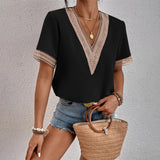 Vera - Blusa de gola em V casual