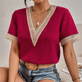 Vera - Blusa de gola em V casual