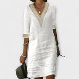 Elara - Vestido Feminino de Algodão e Linho