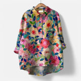 Petra ™ | Blusa floral de corte largo e elegante