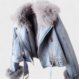 Carlota - Casaco de Ganga com Pêlo