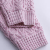 Sweater Cropped de Gola Redonda e Manga Longa