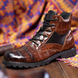 Rendell | Botas de Couro Croco