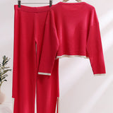 Conjunto de 2 Peças: Sweater em Tricô