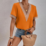 Vera - Blusa de gola em V casual