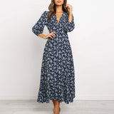 Tânia – Vestido Floral com Decote em V