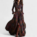 Elisabete - Vestido com Padrão Xadrez