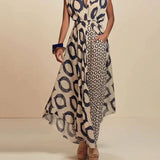 Sara - Vestido Comprido Com Corte Fluido e Bolsos