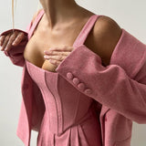 Dolce™ - Conjunto de Três Peças com Blazer Duplo