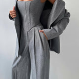 Dolce™ - Conjunto de Três Peças com Blazer Duplo