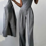 Dolce™ - Conjunto de Três Peças com Blazer Duplo