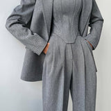 Dolce™ - Conjunto de Três Peças com Blazer Duplo