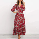 Tânia – Vestido Floral com Decote em V