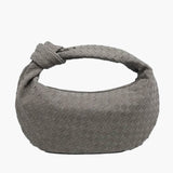 Bolsa Trançada Média em Camurça