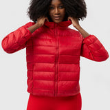 Puffer Casaco Leve com Enchimento de Penas