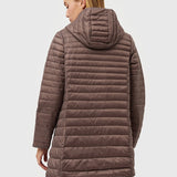 Puffer casaco com enchimento de Penas Leves
