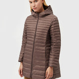 Puffer casaco com enchimento de Penas Leves