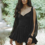 Liana | Vestido Curto com Mangas Balão