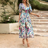 Irene – Vestido Midi com Decote em V