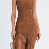 Carlota | Vestido Midi com Folhos