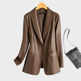 Raquel - Blazer de Cabedal Sintético