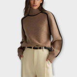 Emilie - Sweater Elegante de Gola Alta e Macio