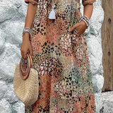 Teresa | Vestido vibrante de comprimento médio