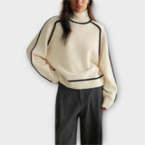 Emilie - Sweater Elegante de Gola Alta e Macio