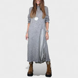 Alda - Conjunto Elegante Completo (malha longa + vestido)