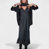 Alda - Conjunto Elegante Completo (malha longa + vestido)