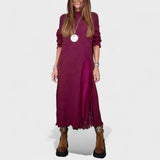 Alda - Conjunto Elegante Completo (malha longa + vestido)