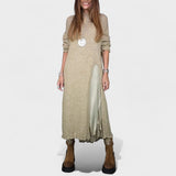 Alda - Conjunto Elegante Completo (malha longa + vestido)