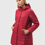 Puffer casaco com enchimento de Penas Leves