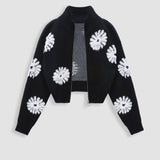 Cardigan Floral com Zíper