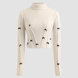 Sweater de Gola Alta com Laço Decorativo