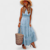 Lola - Vestido Maxi Boho de Renda