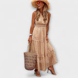 Lola - Vestido Maxi Boho de Renda