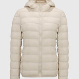 Puffer Casaco Leve com Enchimento de Penas