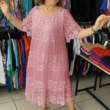 Aria | Vestido de renda de manga curta