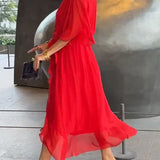 Monica™ | Vestido com Decote em V