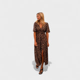 Nicole - Vestido Elegante Leopardo