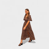 Nicole - Vestido Elegante Leopardo