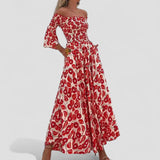 Marina – Vestido Fluido com Padrão Floral